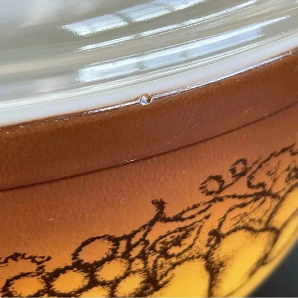 Vintage Pyrex 2 1/2 QT. Old Orchard Mixing Bowl #403 With Glass Lid - Picture 8 of 16